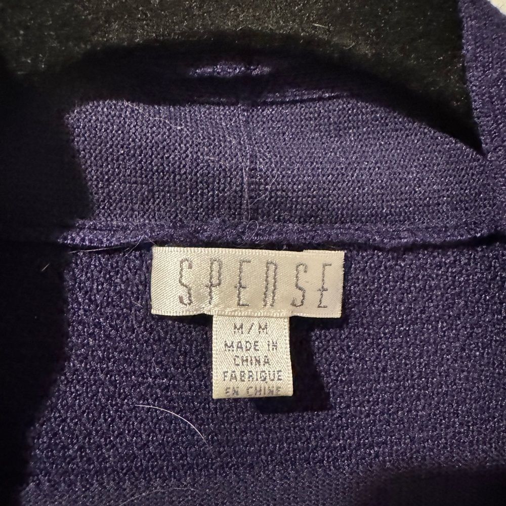 Spense Women's Deep Blue Striped Open Cardigan - Picture 2 of 5